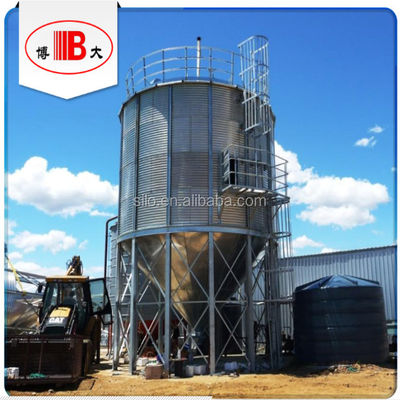品質  Bulk Grain Storage Silo Bin Corn / Wheat Galvanized Steel Silo, Grain Storage Steel Hot Galvanized Steel Plate Used, Used CN; ZIBO, SHANDONG 工場